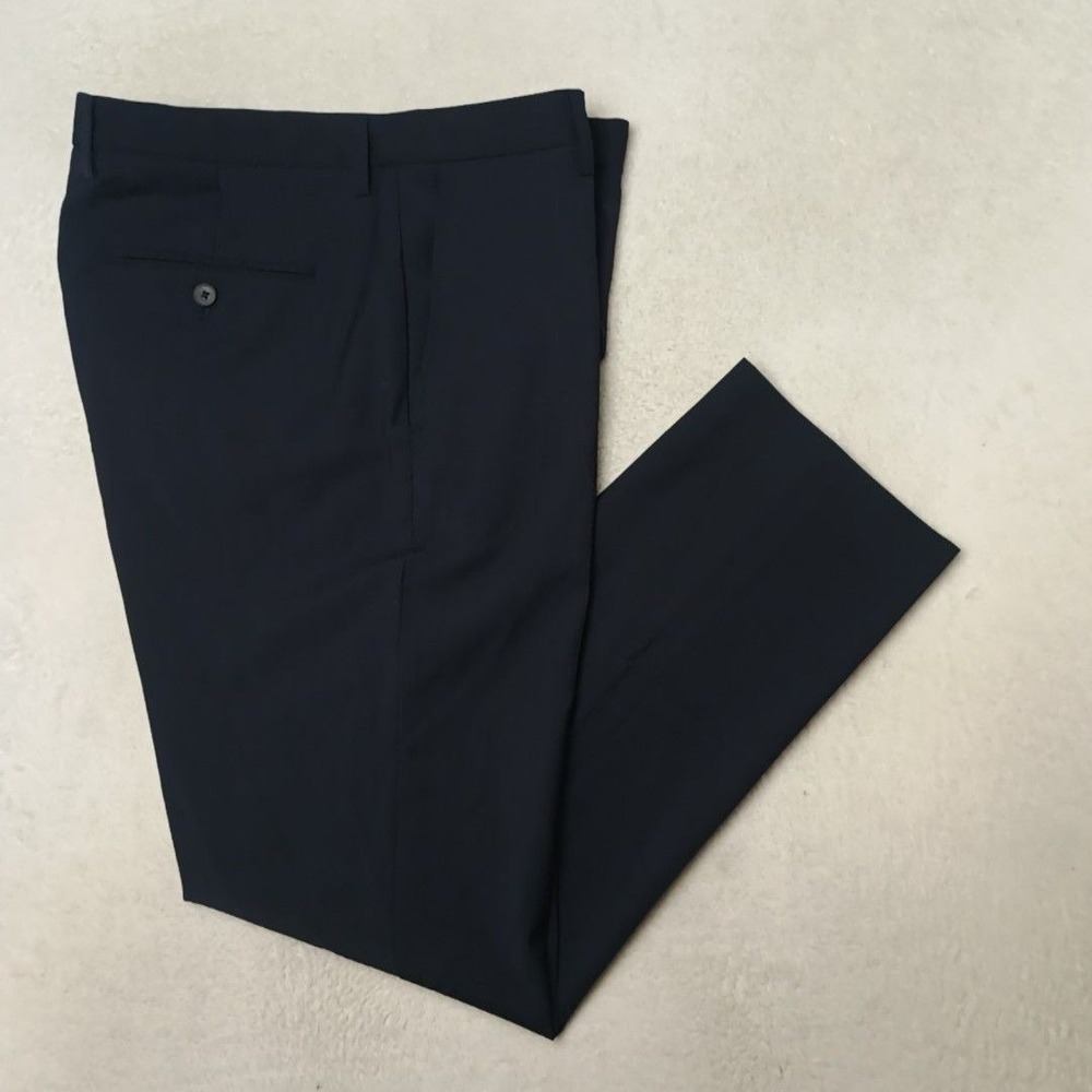 Jcrew Pants Men 33x30 Blue Thompson Dress Slim Tapered Wool Performance Stretch